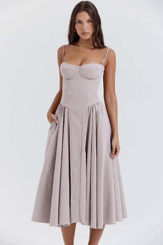 Save More with Every Purchase!Edith Spaghetti Strap A-line Loose Midi Dress