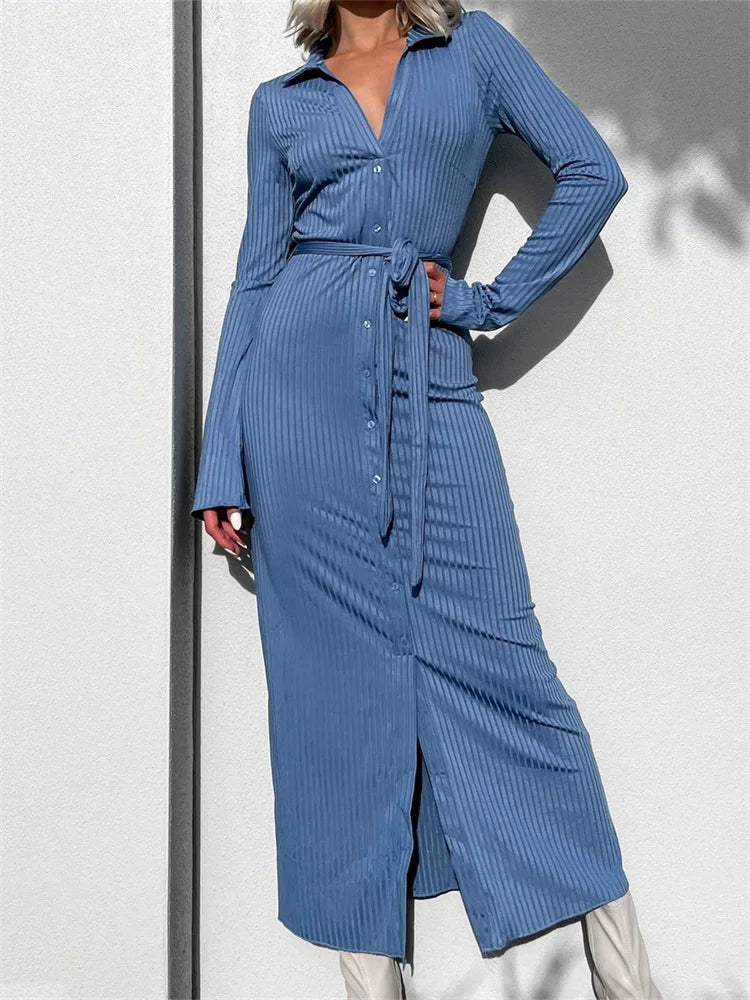 The Best Deals Won’t Wait!Amy Fashion - Elegant Women  Sleeve Shirt Solid Casual Buttons Up Party Beach Cocktail Club Vestido Streetwear