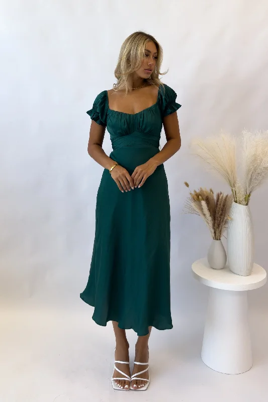 Massive Price Cuts!Ellison Midi Dress - Green
