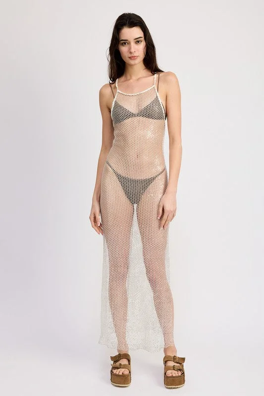 Save Up to 50% Off!Hot Girl Mission Impossible  Fishnet Maxi Dress