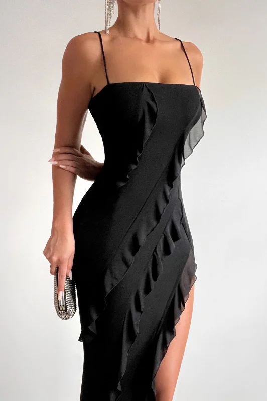Save Like Never Before!Greta Midi Dress - Black