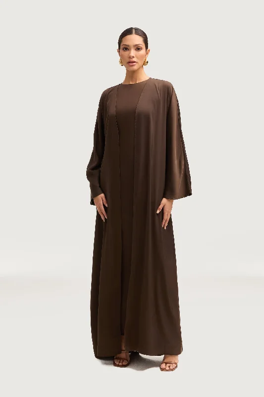 Exclusive Offers You’ll Love!Kamila Open Abaya - Espresso