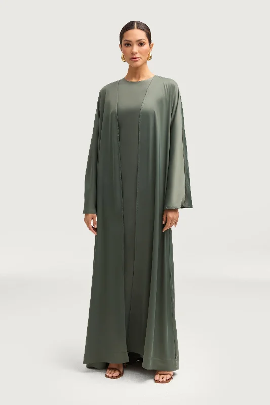 Your Shopping Wish, Our Discount Command!Kamila Open Abaya - Sage