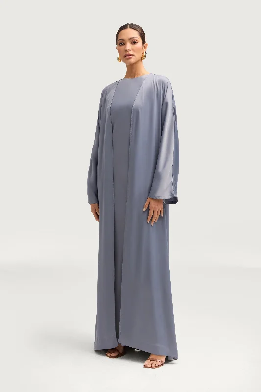 Enjoy Huge Discounts Now!Kamila Open Abaya - Winter Blue