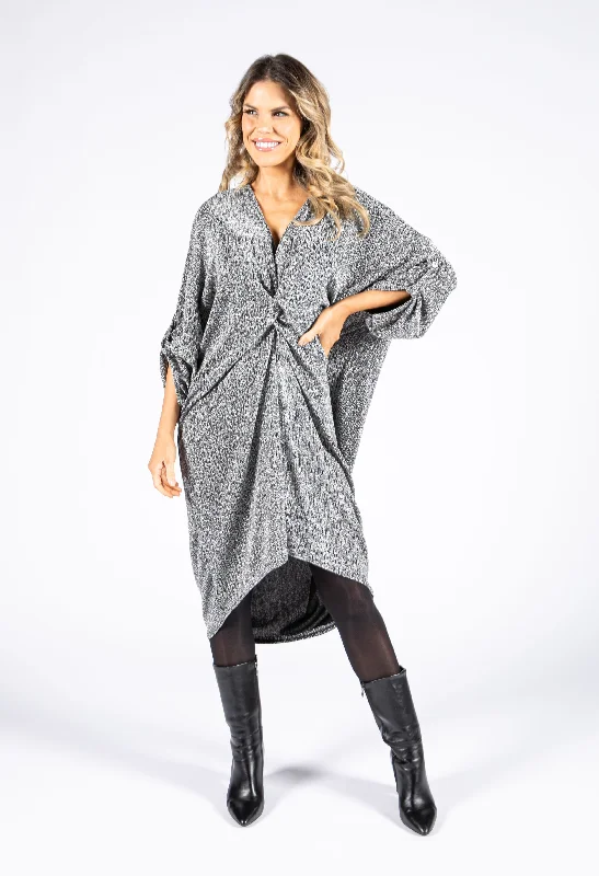 Special Discounts Inside!Knot Detail Lurex Dress