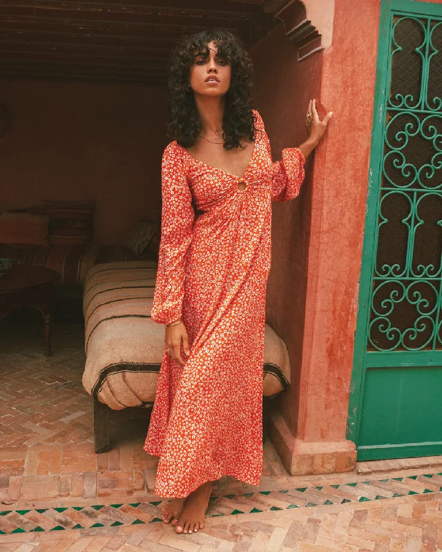 Unmissable Offers Await!Last Call Maxi Dress - Fire Side