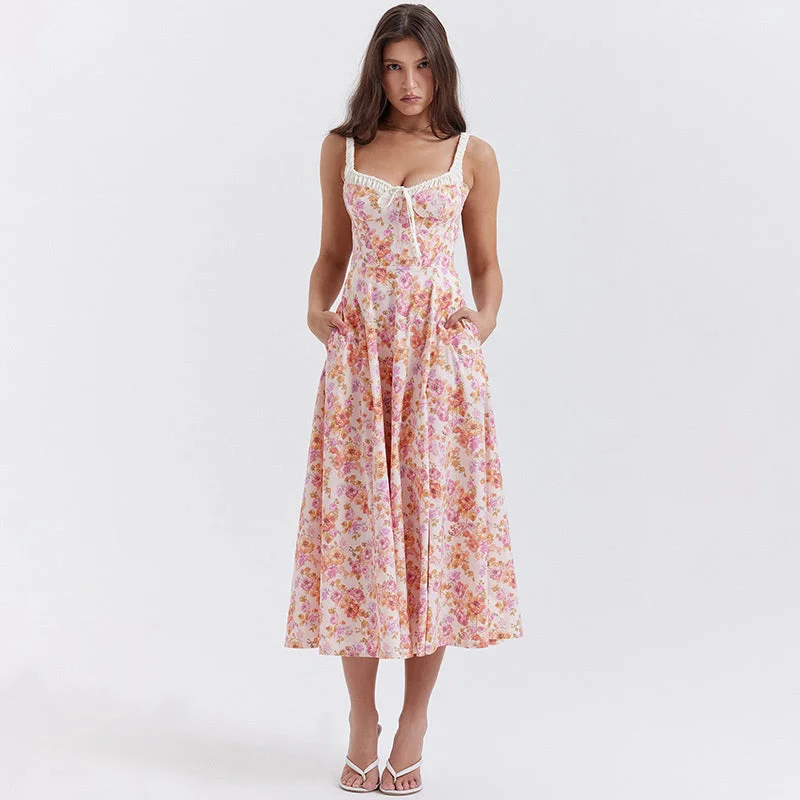 Limited Stock Available!Laurie Floral Print Midi Dress