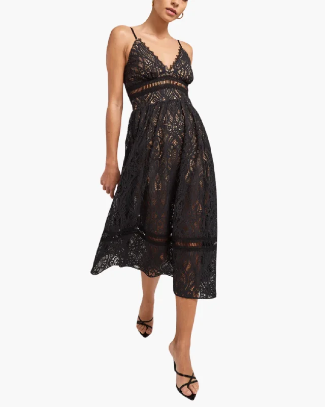 Shop More, Spend Less!LUCINDA LACE DRESS IN BLACK/BEIGE