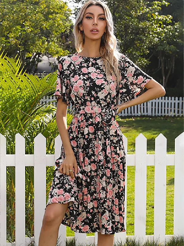 Shop Smart, Save Big!Margaret Floral Ruffle Sleeve Midi Dress
