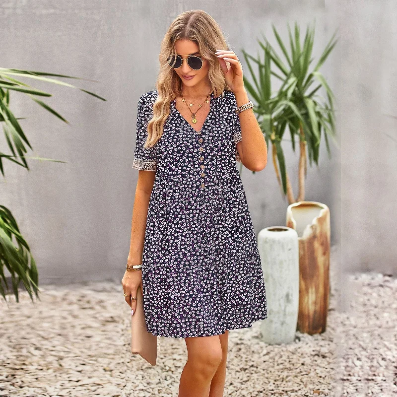 Every Deal is a Steal!Maria Boho Floral Print Summer Midi Dress