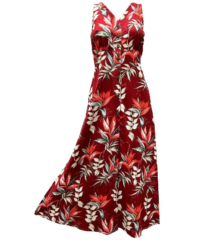 Amazing Prices You Can’t Resist!Maxi Long Cocktail Dress Heliconia Paradise