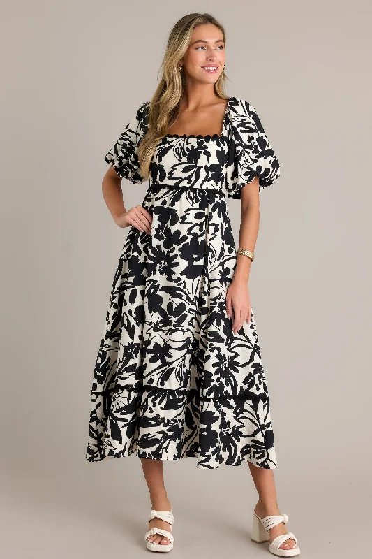 Buy One, Get One Free!Opulent Orchid Ivory Puff Sleeve Maxi Dress