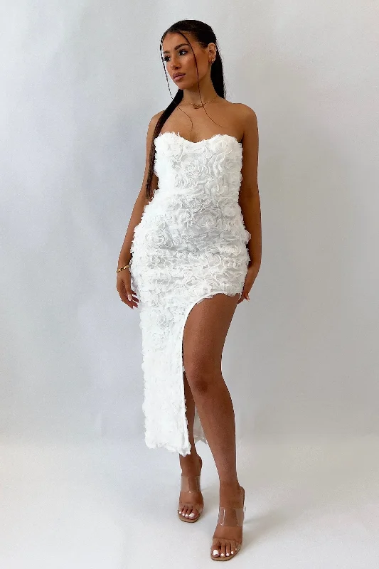 Incredible Savings Inside!Rosette Midi Dress - White