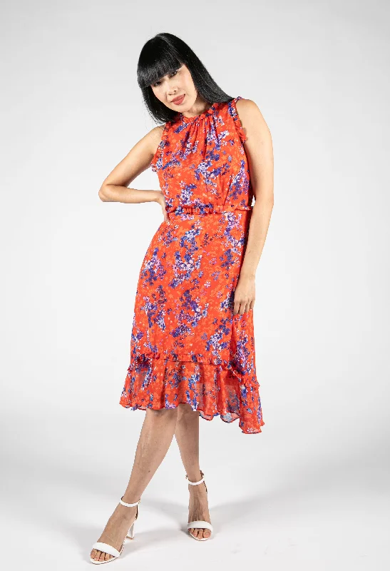 Limited Time Offer!Ruffle Trim Dress