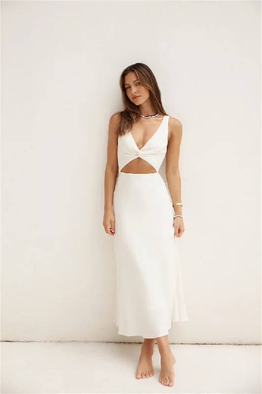 One Day Only – Huge Savings!Soft Silhouette Maxi Dress White
