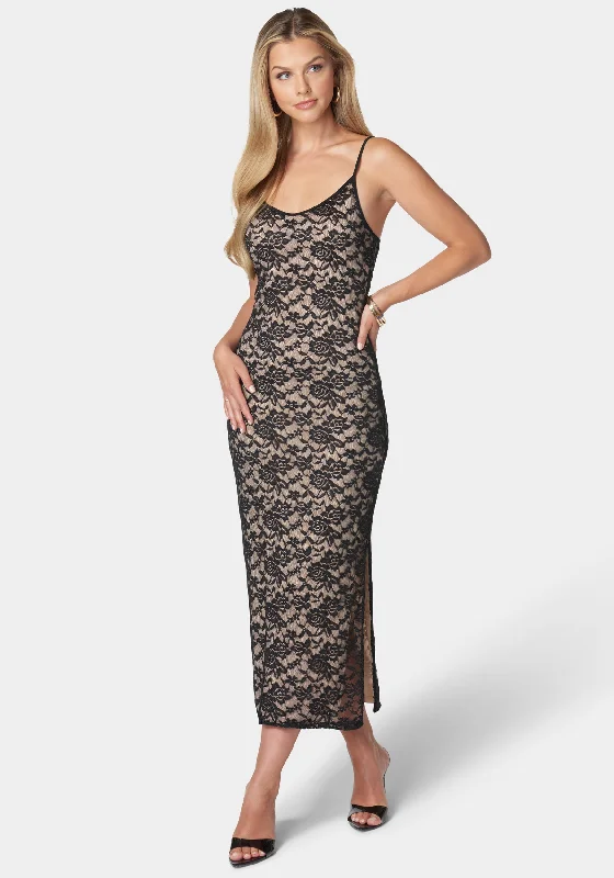 Buy More, Pay Less!Sophia Illusion Lace Maxi Dress