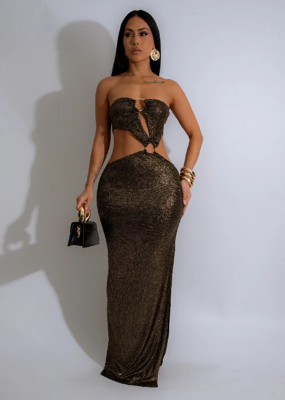 Your Favorite Sale is Back!Starlit Temptation Sparkle Maxi Dress Black