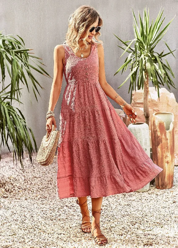 The Sale You’ve Been Waiting For!Sue A-line Sleeveless Summer Midi Dress