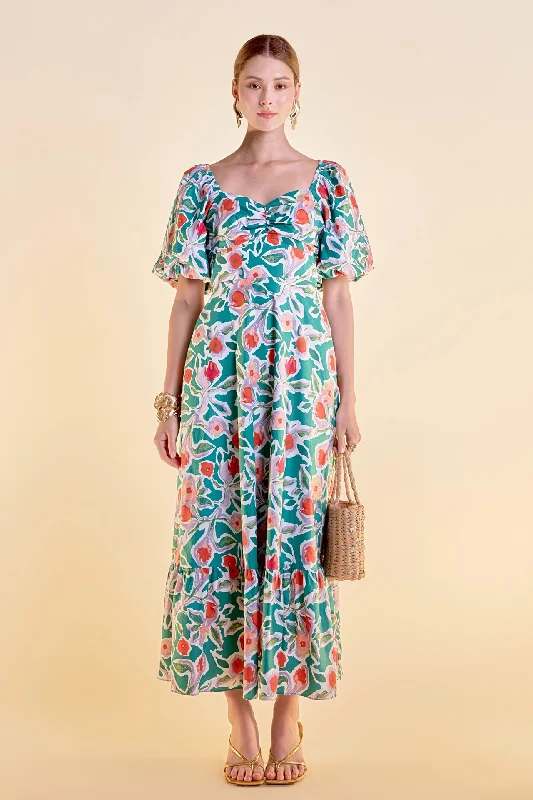 Every Deal is a Steal!Tie Back Maxi Dress