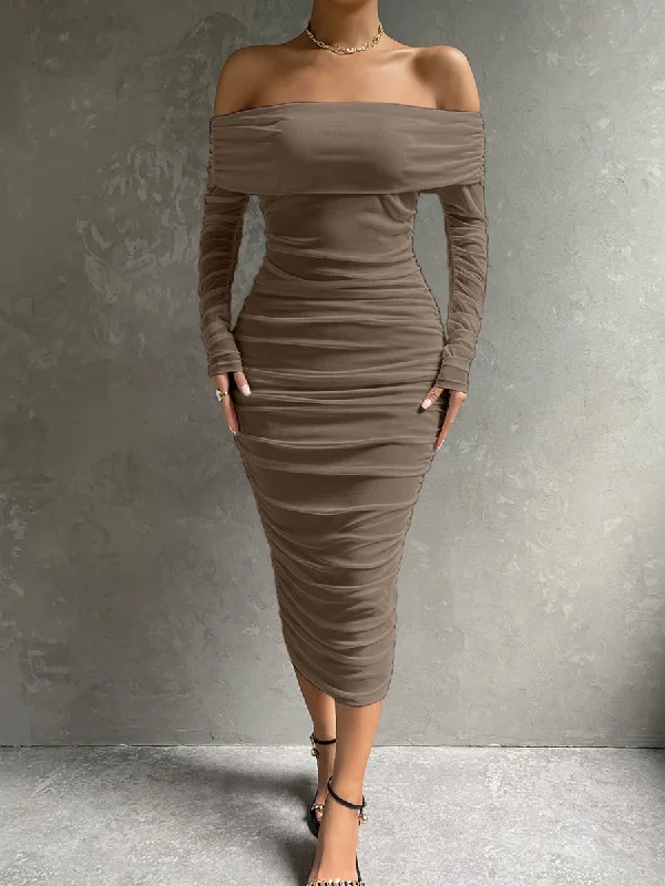 Price Drops You’ll Love!Victoria Off Shoulder Mesh Party Dress