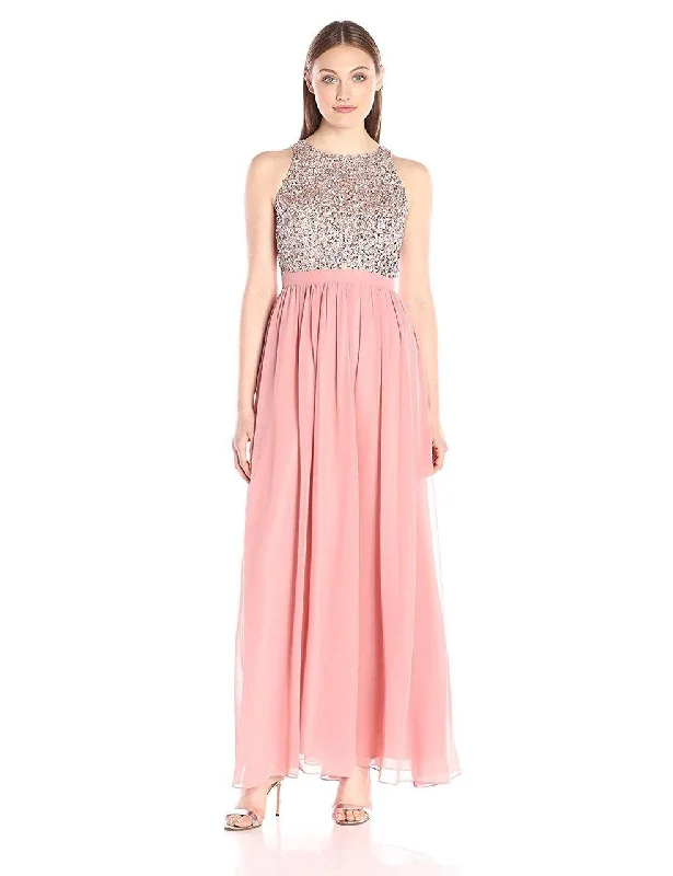 One Click Away from Big Savings!Aidan Mattox - Embellished Halter Neck Dress 151A14130