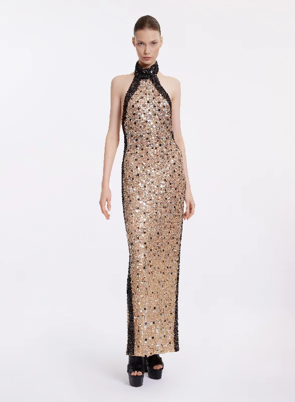 Upgrade for Less!Bead Embroidered Midi Dress