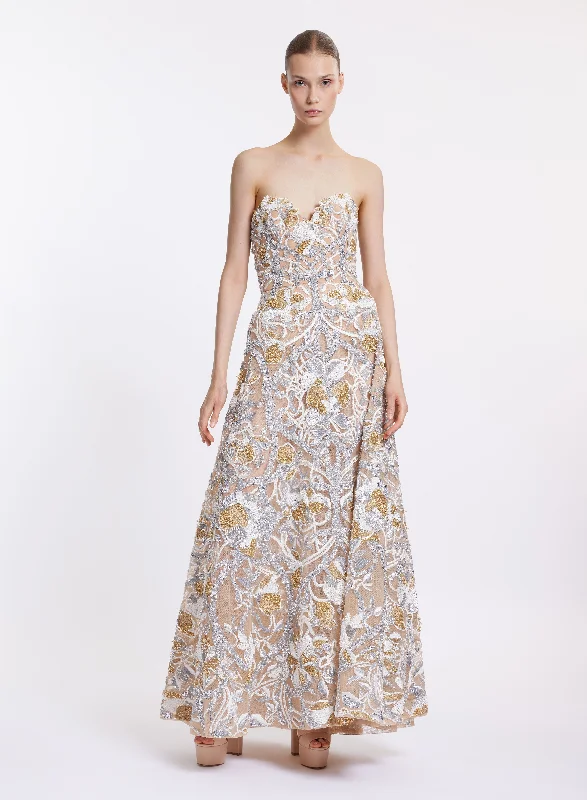 Exclusive Offers You’ll Love!Bead Embroidered Baroque Dress