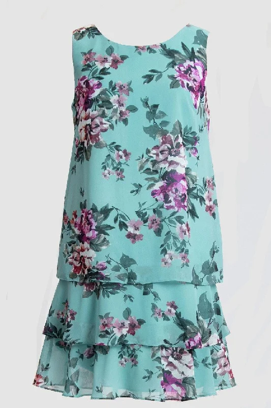 Get It Before It’s Gone!Connected Apparel Short Sleeveless Floral Day Dress