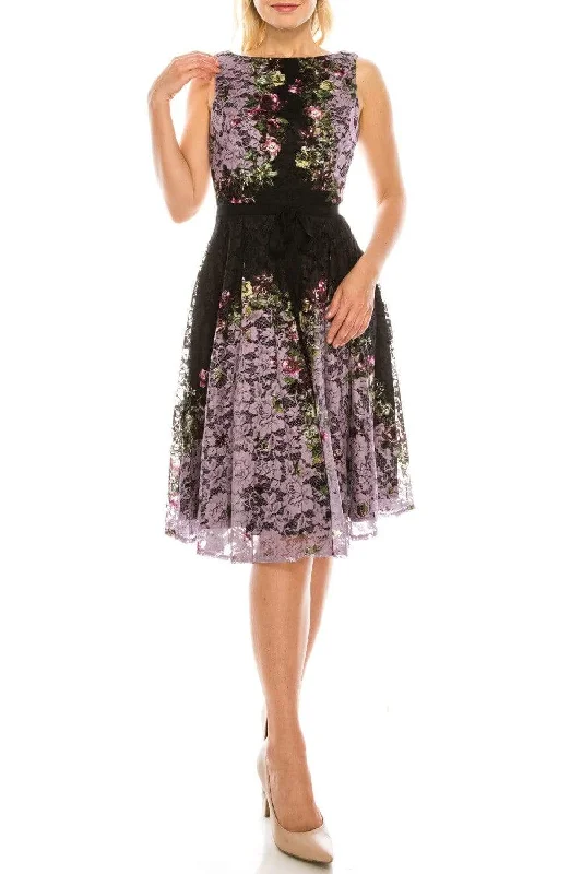 Everything Must Go!Gabby Skye - 57369MG Sleeveless Floral Print Lace A-Line Dress