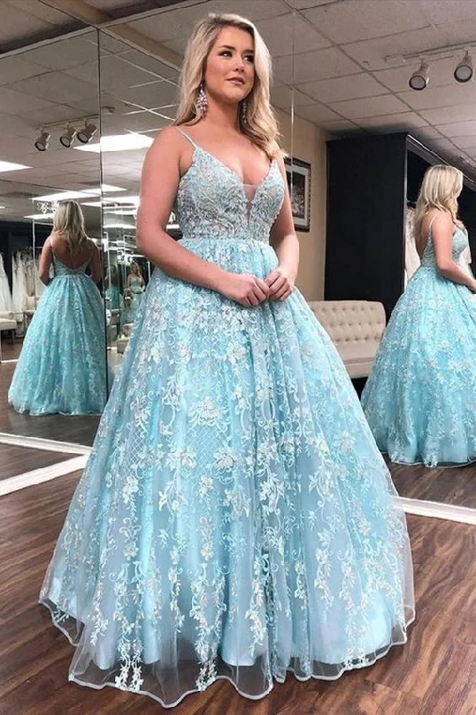 Save More When You Shop More!Lace Ball Gown Long Prom Dresses,Graduation School Party Dress     cg22679