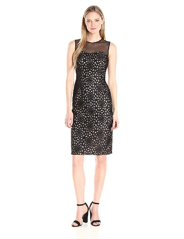 Exclusive Offers You’ll Love!Maggy London - G2721M Sleeveless Keyhole Back Burnout Scuba Dress