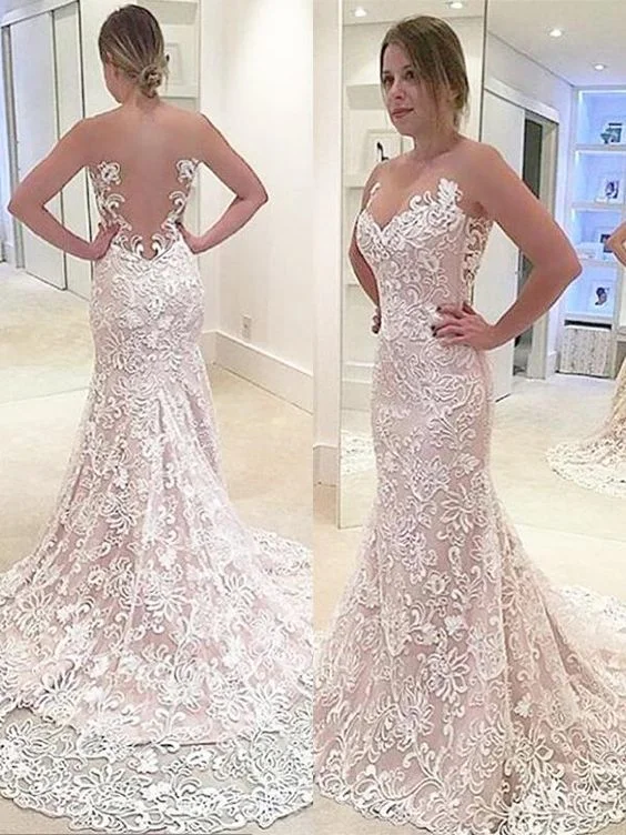 Unmissable Offers Await!Mermaid Lace Sleeveless Sweetheart Sweep/Brush Train Prom Dresses     cg22717