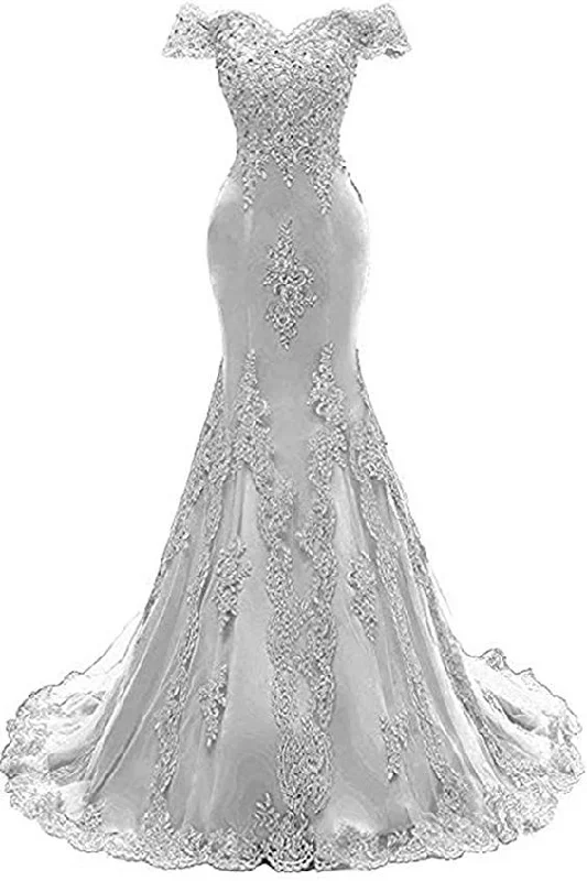 Don't Miss Out!Off The Shoulder Prom Dresses Long Mermaid Sweetheart Beaded Lace Formal Evening Ball Gowns for Women         cg22695