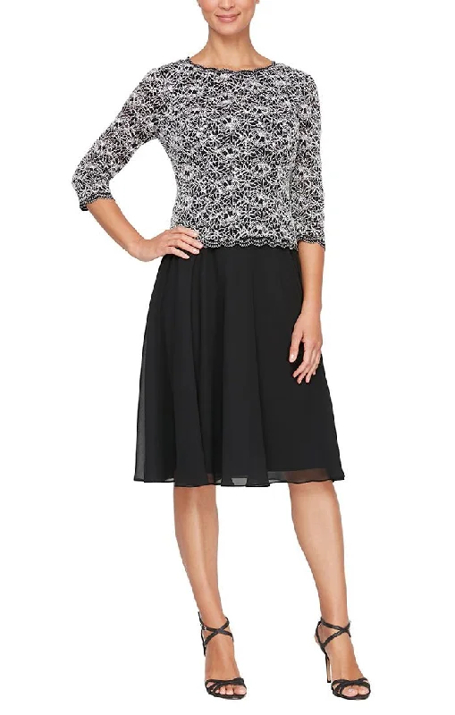 Your Shopping Spree Starts Here!Short Dress with Full Skirt and Scallop Detail