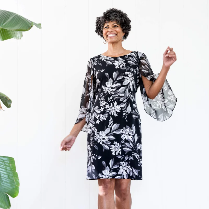 Get the Best for Less!Stevie Black Floral Print Dress