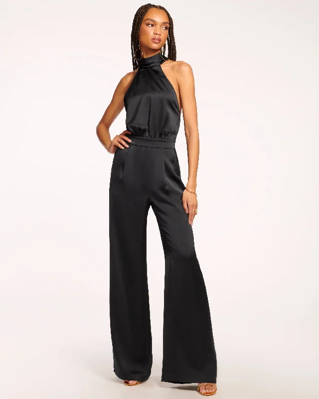 Hurry! While Supplies Last!Tatiana Wide Leg Halter Jumpsuit