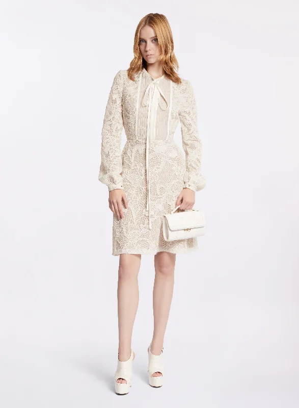 Exclusive Offers You’ll Love!Wool Embroidered Tulle Dress