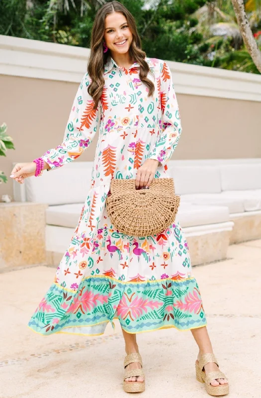 Limited Deals, Unlimited Savings!All I Want White Multi Tiered Midi Dress