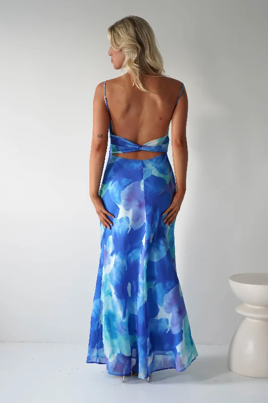 Shop Early, Save Big!Ariel Chiffon Printed Maxi Dress | Blue