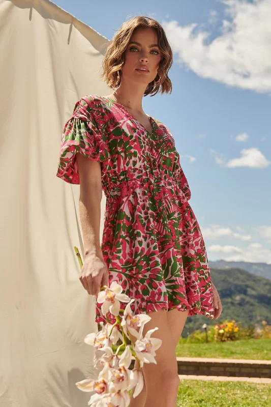 One Day Only – Huge Savings!Cienega Floral Woodstock Bubble Mini Dress