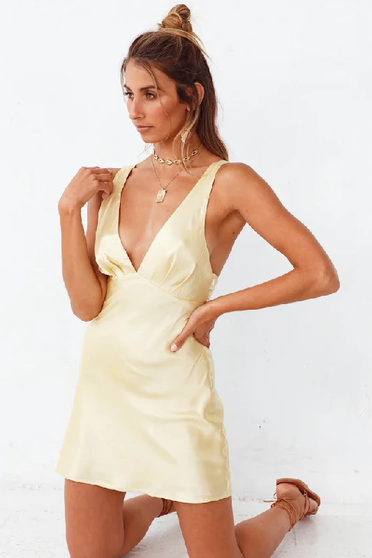Hurry! While Supplies Last!HELLO MOLLY Night In Cabana Dress Yellow