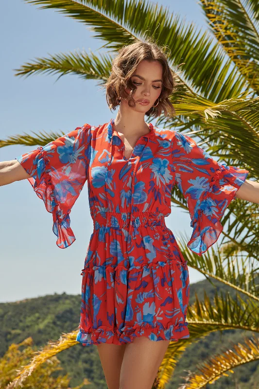 Massive Price Cuts!Mazie Floral Amorcito Bell Sleeve Mini Dress