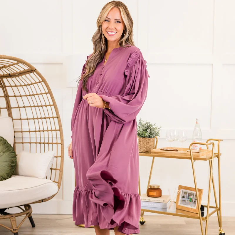 Time to Save Big!Memorize Today Dress, Eggplant