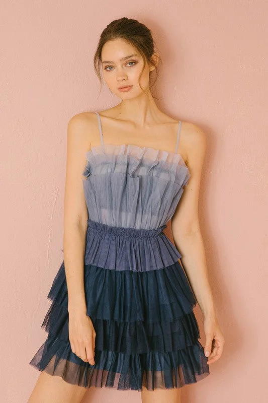 Upgrade for Less!Multicolored Layered Tulle Mini Dress