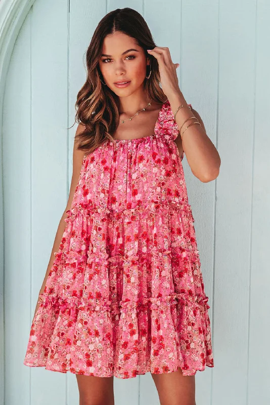 Savings You Can’t Ignore!Printed Square Neck Sleeveless Mini Dress