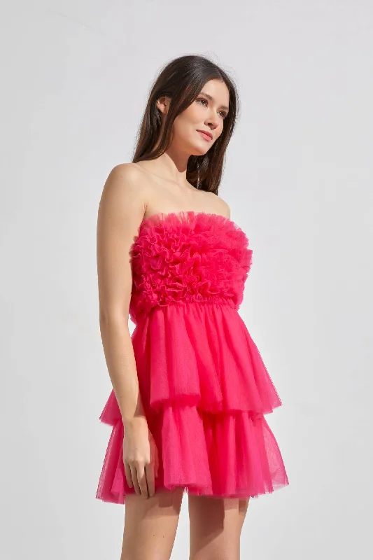 Hottest Discounts of the Year!Ruffled Tube Babydoll Dress