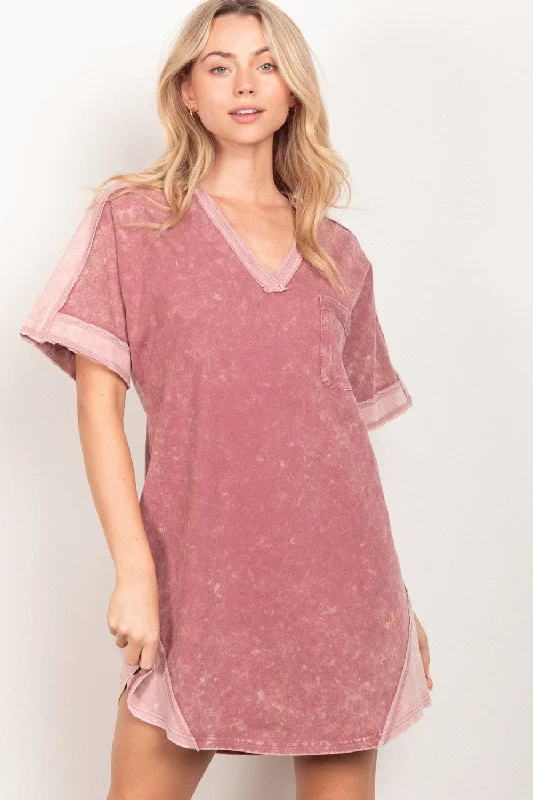 Don't Miss Out!Short Sleeve V-Neck Tee Dress