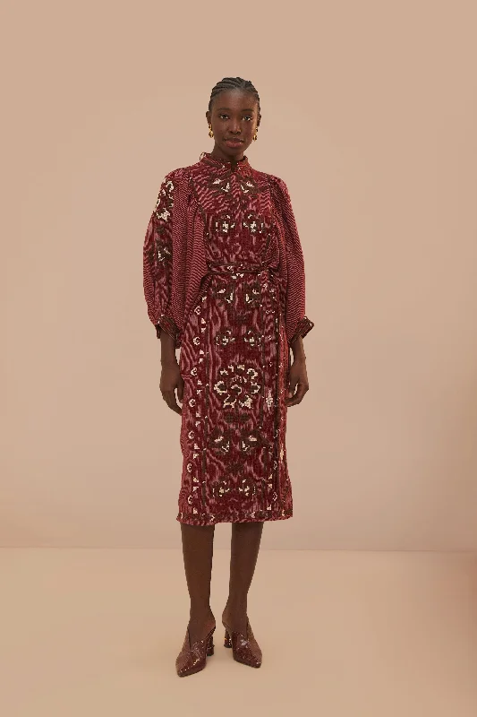 Get More for Less!Toucans Scarf Cross Stitch Embroidered Midi Dress