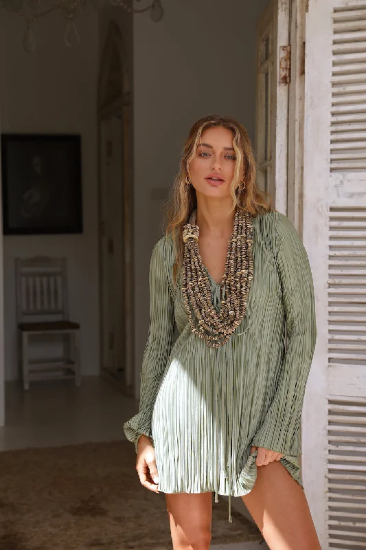 Your Discount is Waiting!Twist And Turns Dress Green