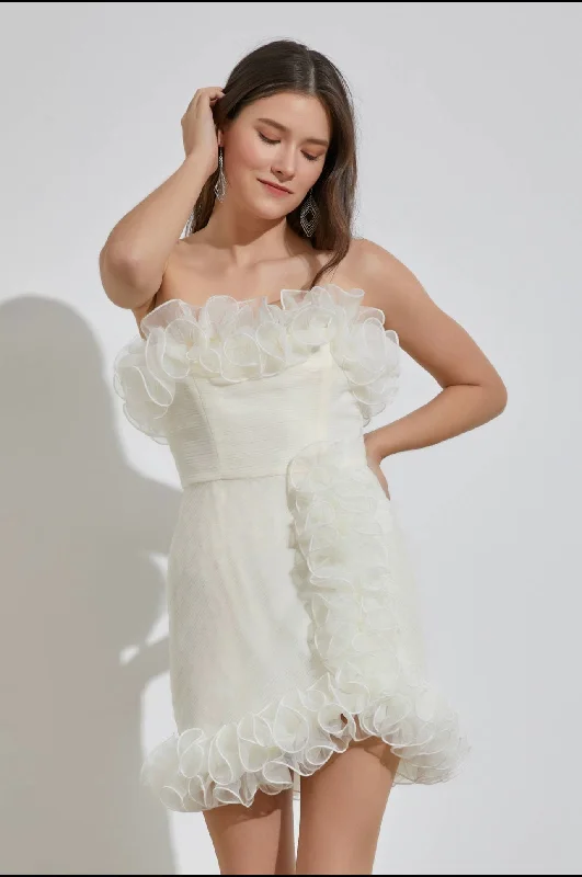 Best Deals Just for You!Wired Ruffle Tube Dress